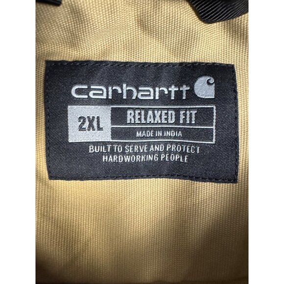 Carhartt Shirt Mens 2XL Brown Rugged Professional Relaxed Canvas Work TW2538-M - Picture 4 of 11